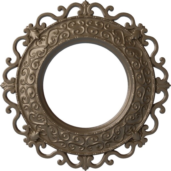 Ekena Millwork Orrington Ceiling Medallion (Canopies up to 6 5/8"), 13 1/4"OD x 6 5/8"ID x 1 1/8"P, Warm Silver CM13ORWSS - main